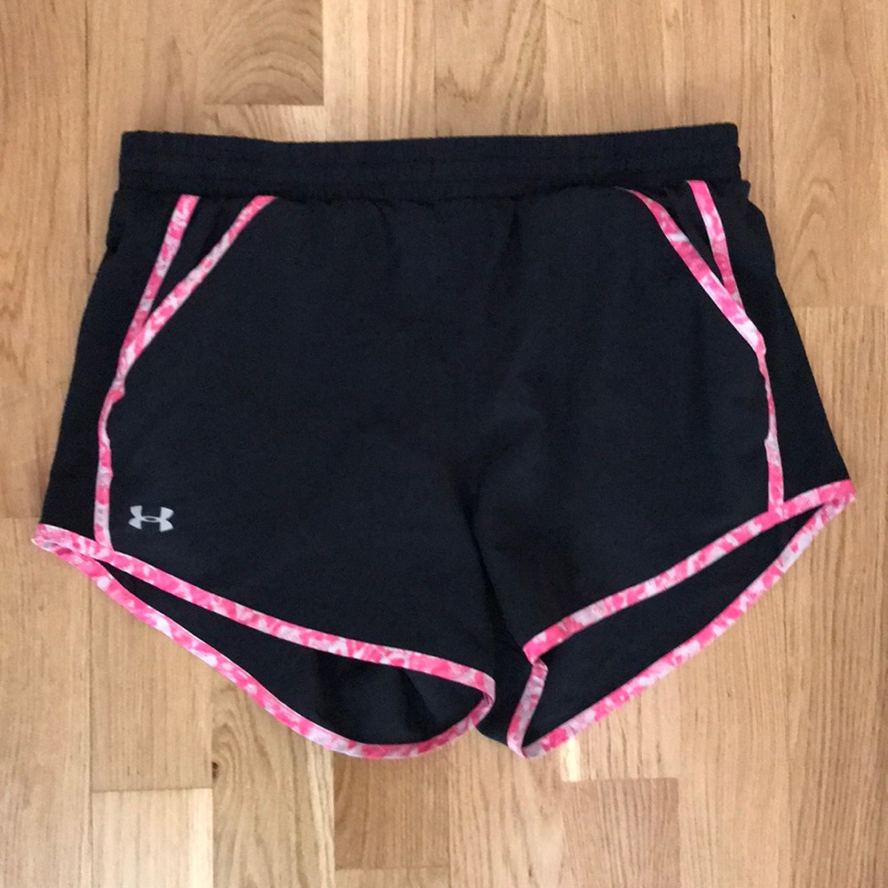 Black and pink under-armour shorts